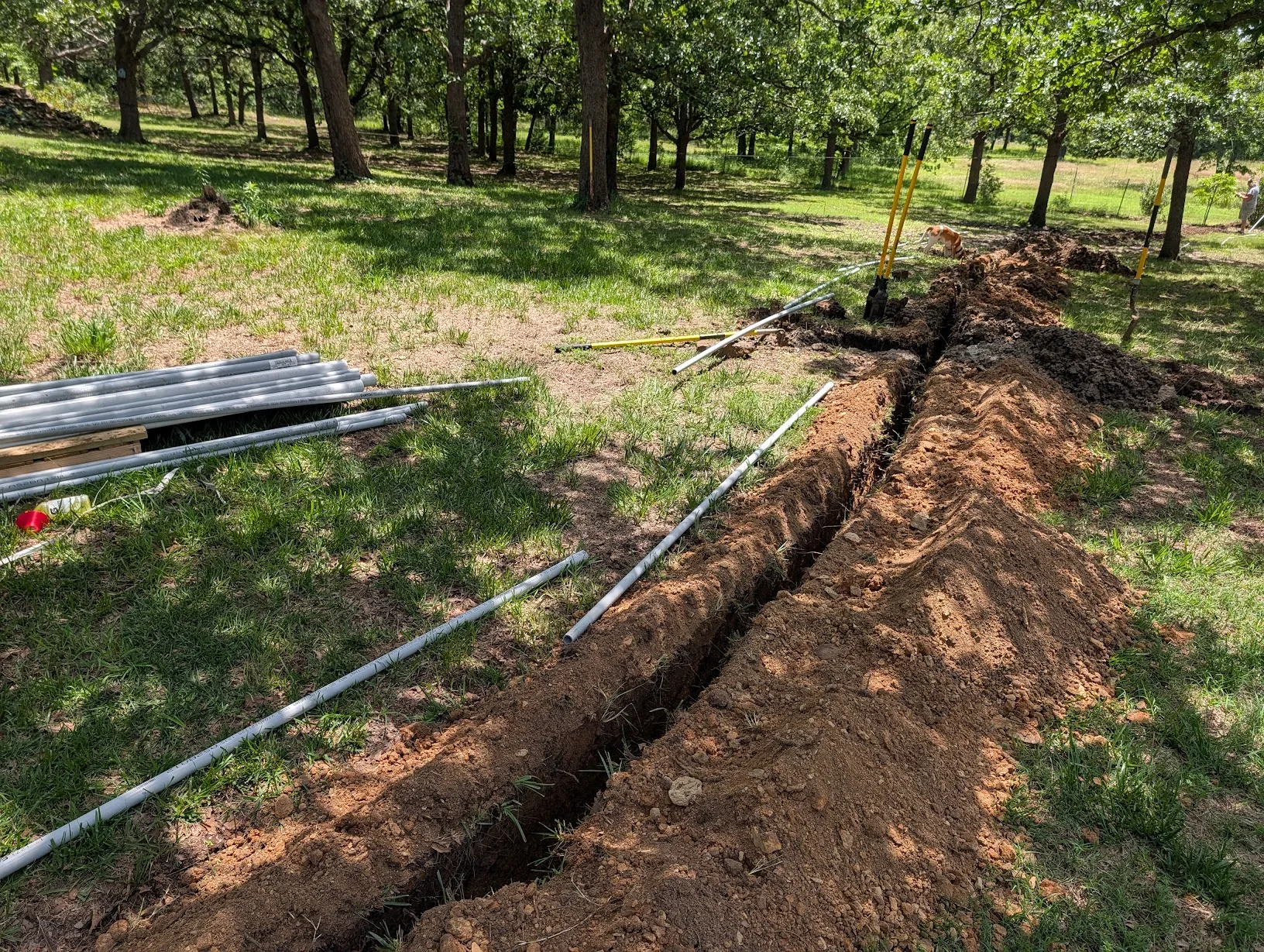 Gluing the 1\" PVC conduit joints