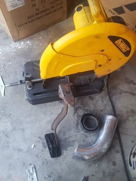Removing extra material.