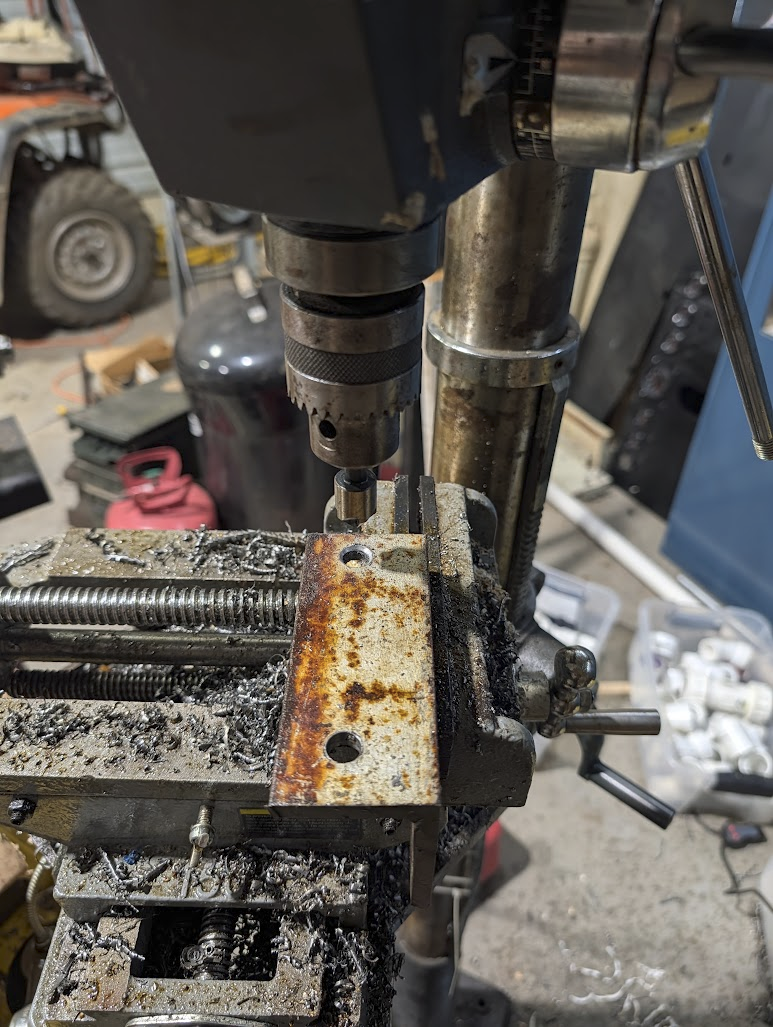 Chamfered holes in the finished brackets