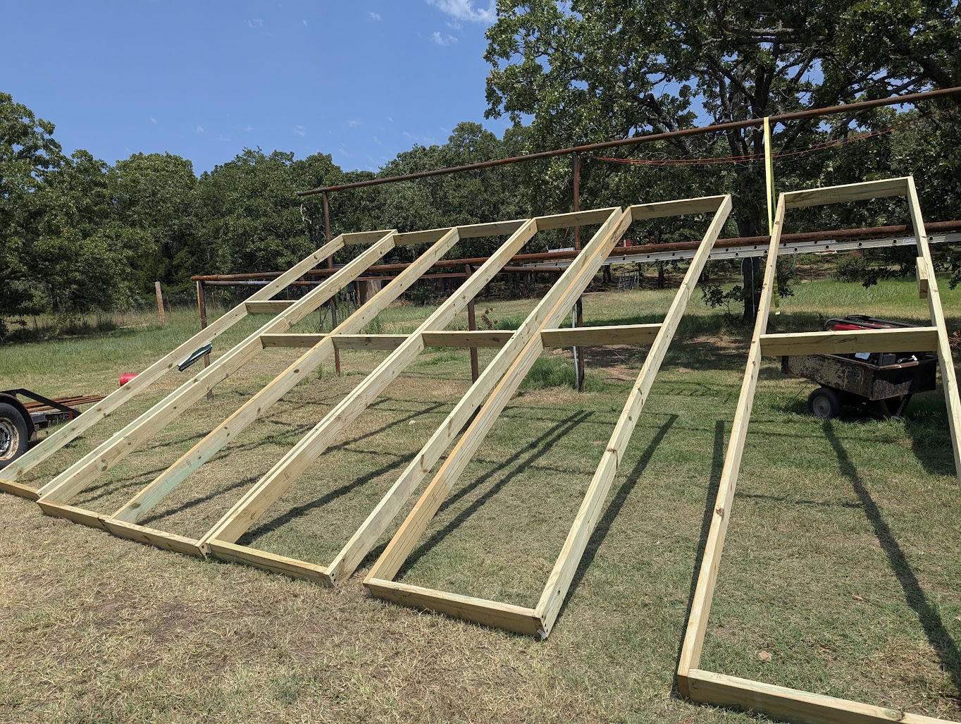 More 2x6 wood frames built and staged