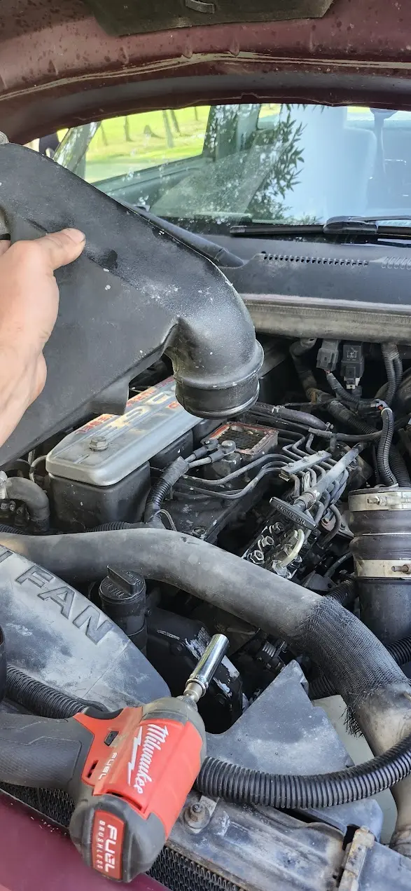 Image showing the intake manifold out of the way