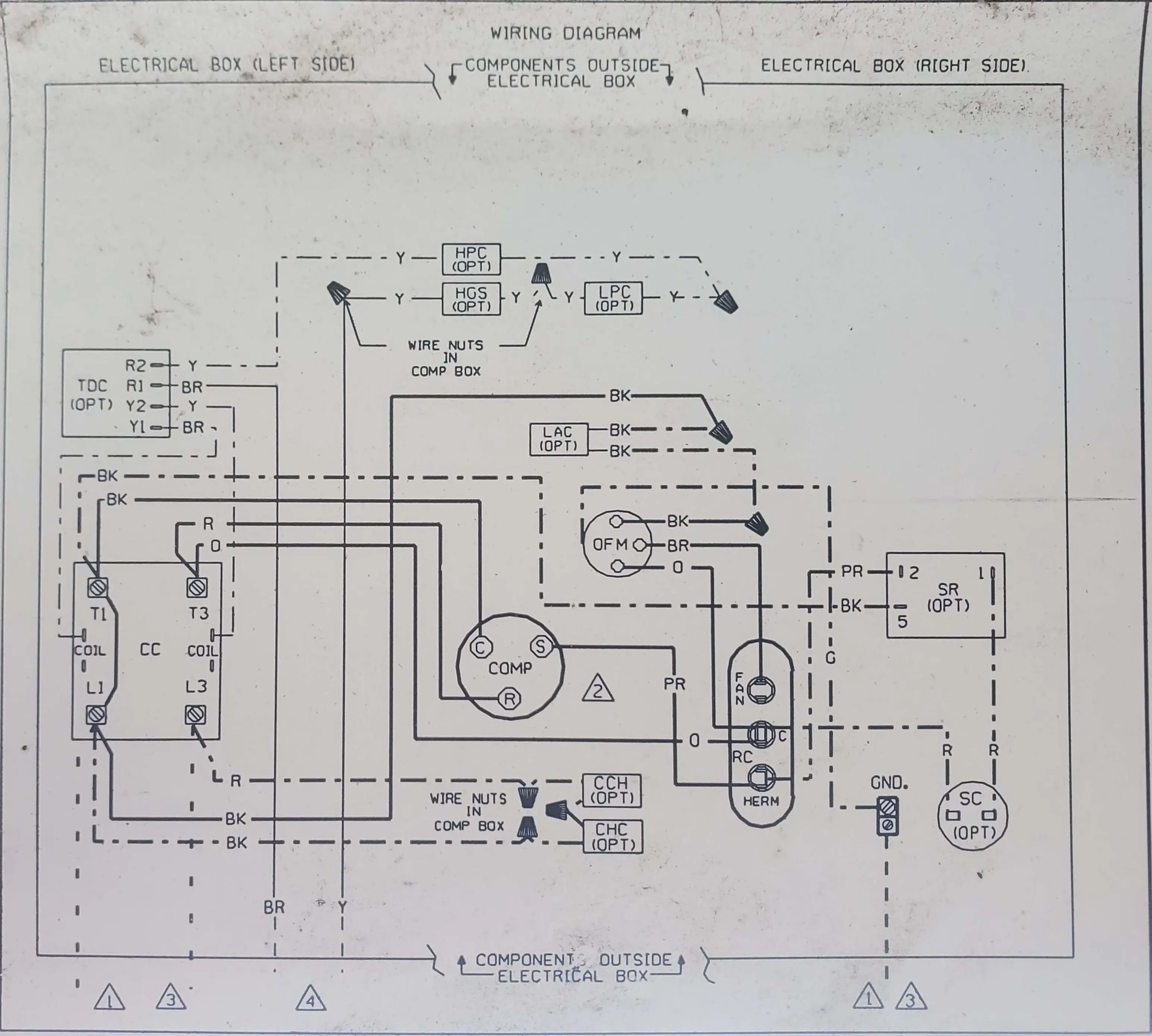 Wiring diagram from inside cover