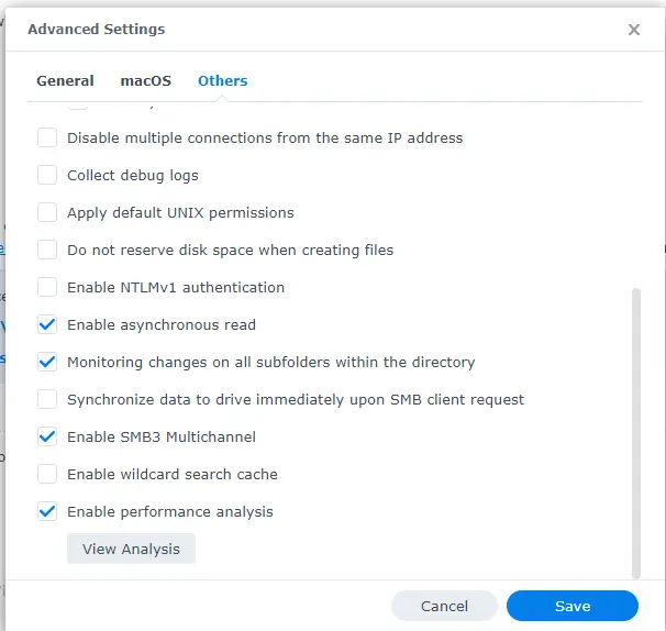 Image showing advanced settings, with multichannel checked.